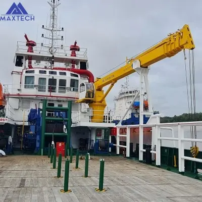 MAXTECH 1T24M Telescopic Boom Marine Crane Sets Sail for Egypt, Boosting the Belt and Road Initiative
